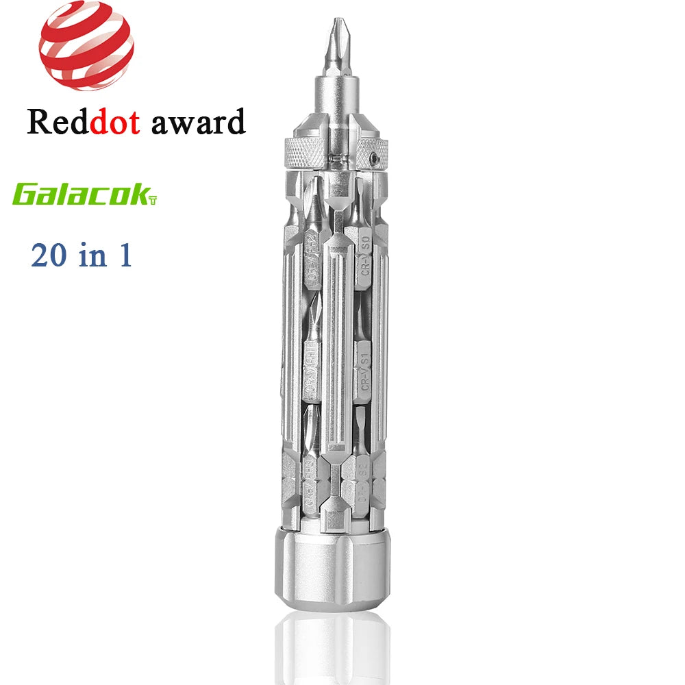 S1 EDC Multi-Function Screwdriver Set with Magnetic Torx Phillips Hex Drill Bit Portable Repair Tool for Outdoor Home