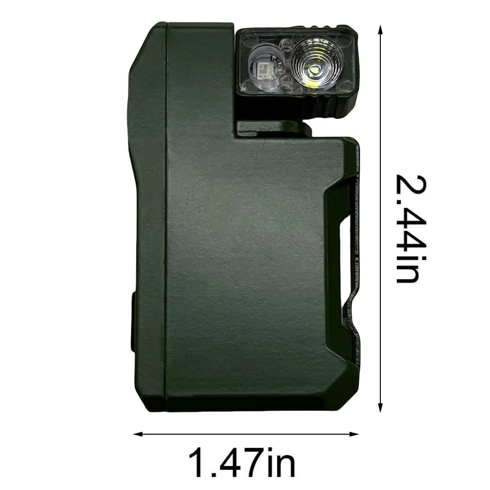 Portable Rechargeable EDC Flashlight 400 Lumens Flat Pocket Flashlight Magnetic Keychain Flashlight for Outdoor Camping Hiking
