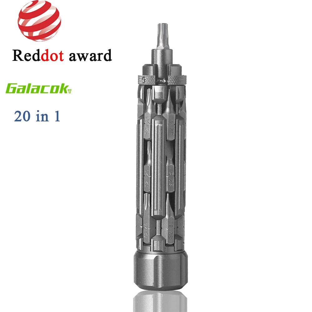 S1 EDC Multi-Function Screwdriver Set with Magnetic Torx Phillips Hex Drill Bit Portable Repair Tool for Outdoor Home
