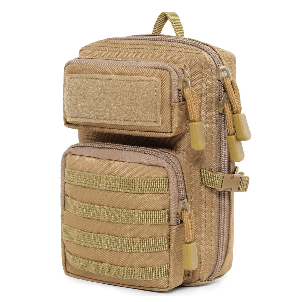 Tactical Molle Utility Pouch, Phone Tool Waist Bag Medical EDC IFAK Pack Mini Design of 3-Day Backpack for Hiking Fishing