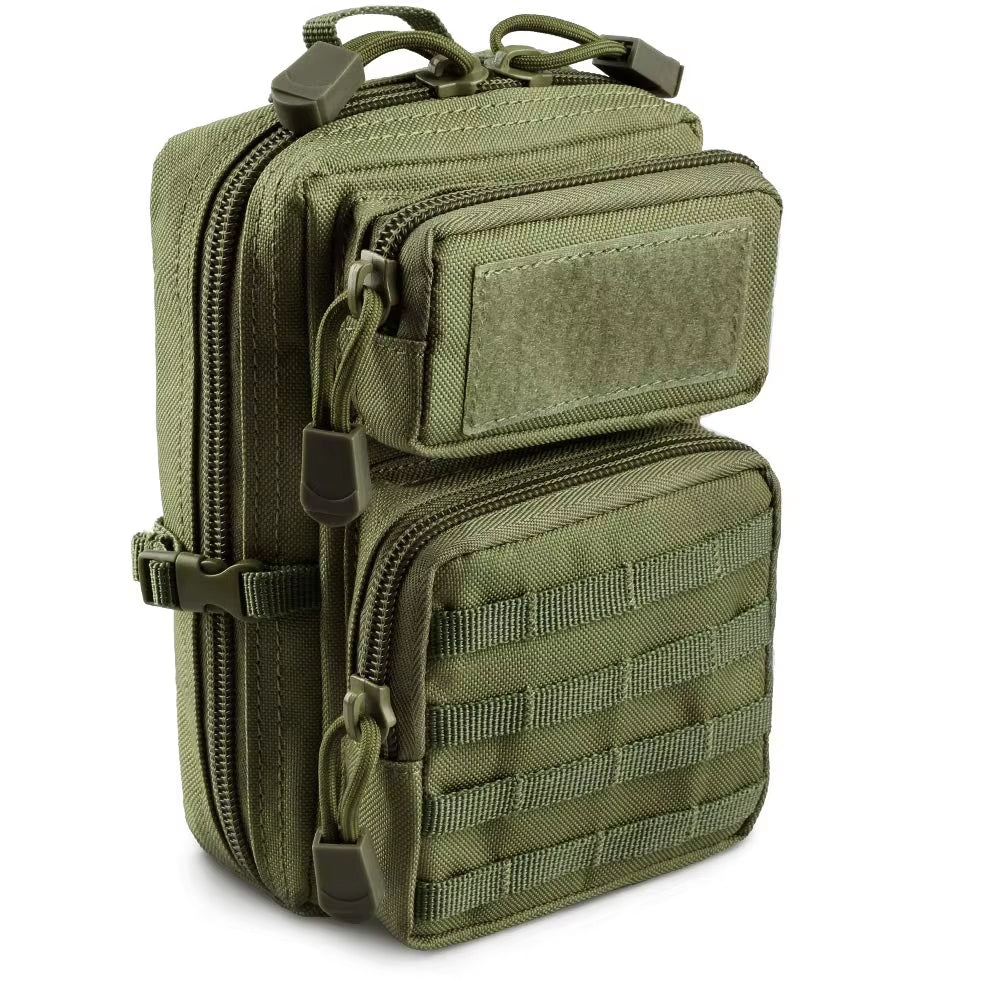 Tactical Molle Utility Pouch, Phone Tool Waist Bag Medical EDC IFAK Pack Mini Design of 3-Day Backpack for Hiking Fishing