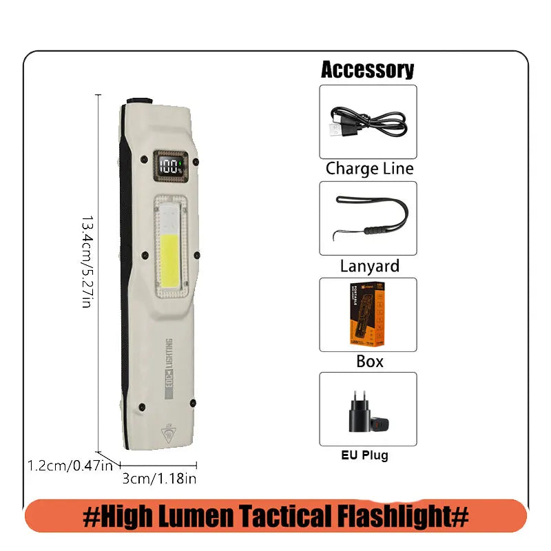 M28 Multifunctional Rechargeable Tactical EDC Flashlight Portable Waterproof Outdoor Torch for Camping Hunting Fishing
