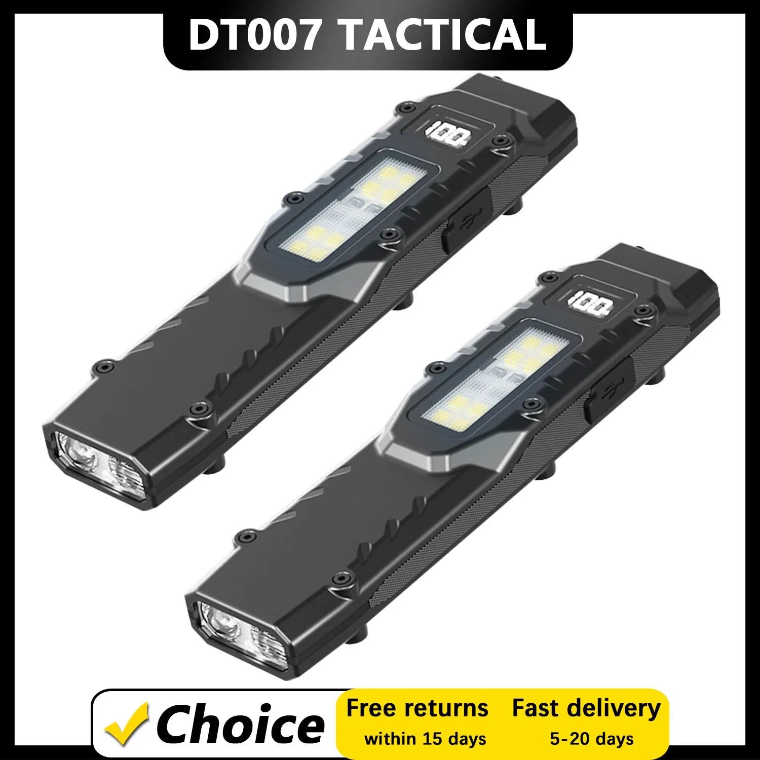 M28 Multifunctional Rechargeable Tactical EDC Flashlight Portable Waterproof Outdoor Torch for Camping Hunting Fishing
