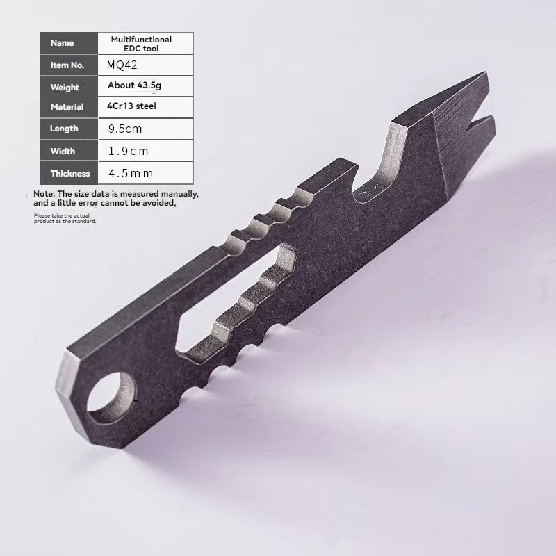 Mini EDC Multifunctional Tool Screwdriver Pry Bar Bottle Opener Portable Outdoor Survival Storage Pry Bar Nail Remover
