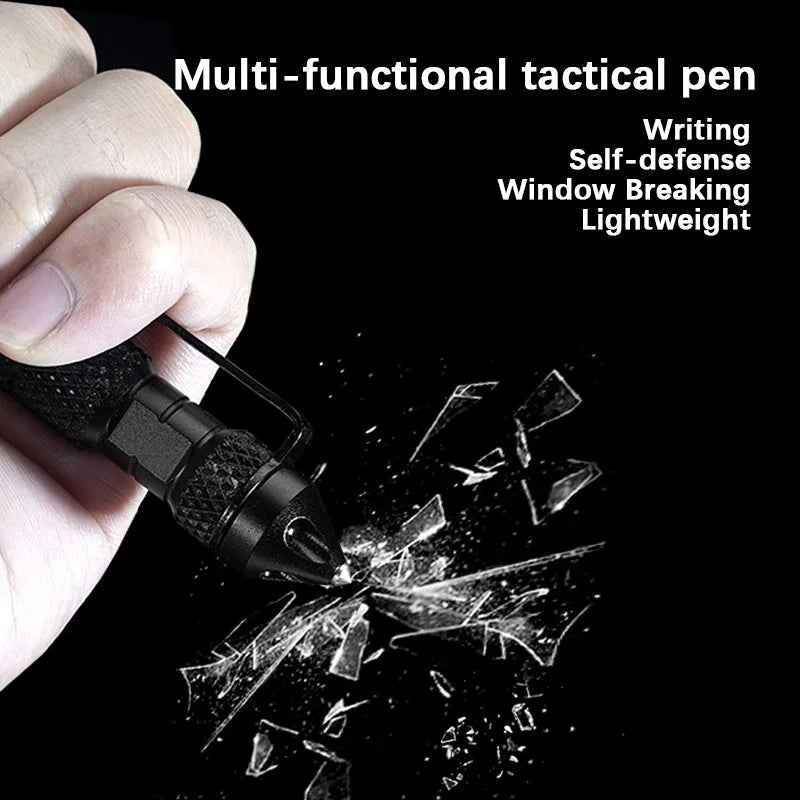 Multifunctional Tactical Pen Outdoor Portable Tungsten Steel Protective Window Pen Men'S Women'S Wolf Pen Body Pen