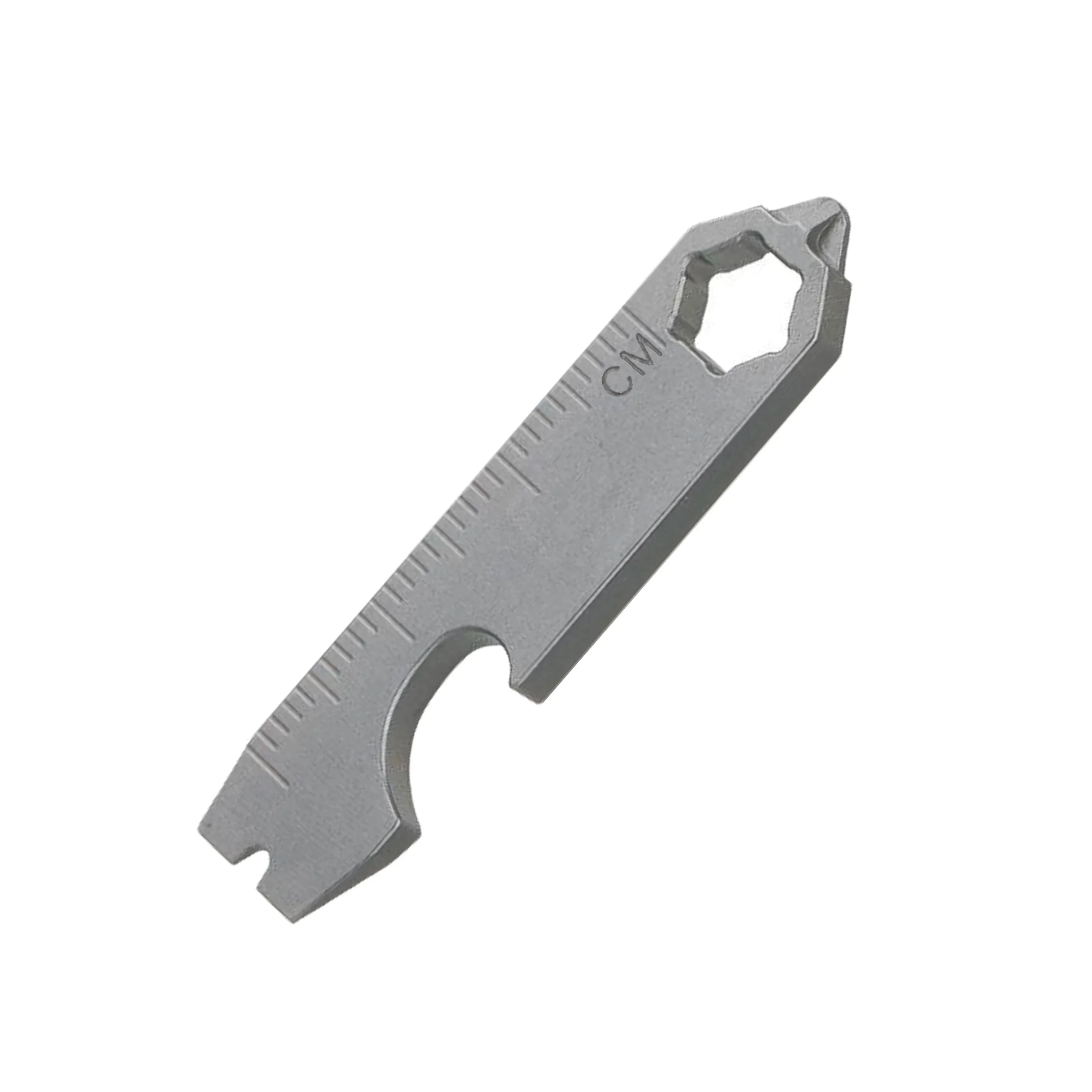 1PC EDC Mini TC4 Titanium Alloy Crowbar Bottle Opener Graduated Hex Wrench Outdoor Gadgets Multi-Functional Camping Equipment