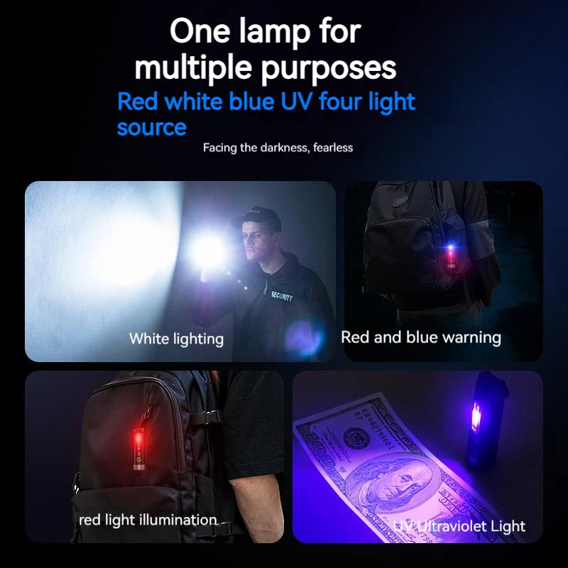 2025 NEW SFL1121 EDC Flashlight LED Rechargeable Mini EDC Keychain Flashlights Camping Lamp for Hiking Self Defense