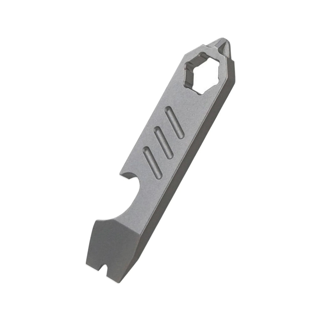 1PC EDC Mini TC4 Titanium Alloy Crowbar Bottle Opener Graduated Hex Wrench Outdoor Gadgets Multi-Functional Camping Equipment