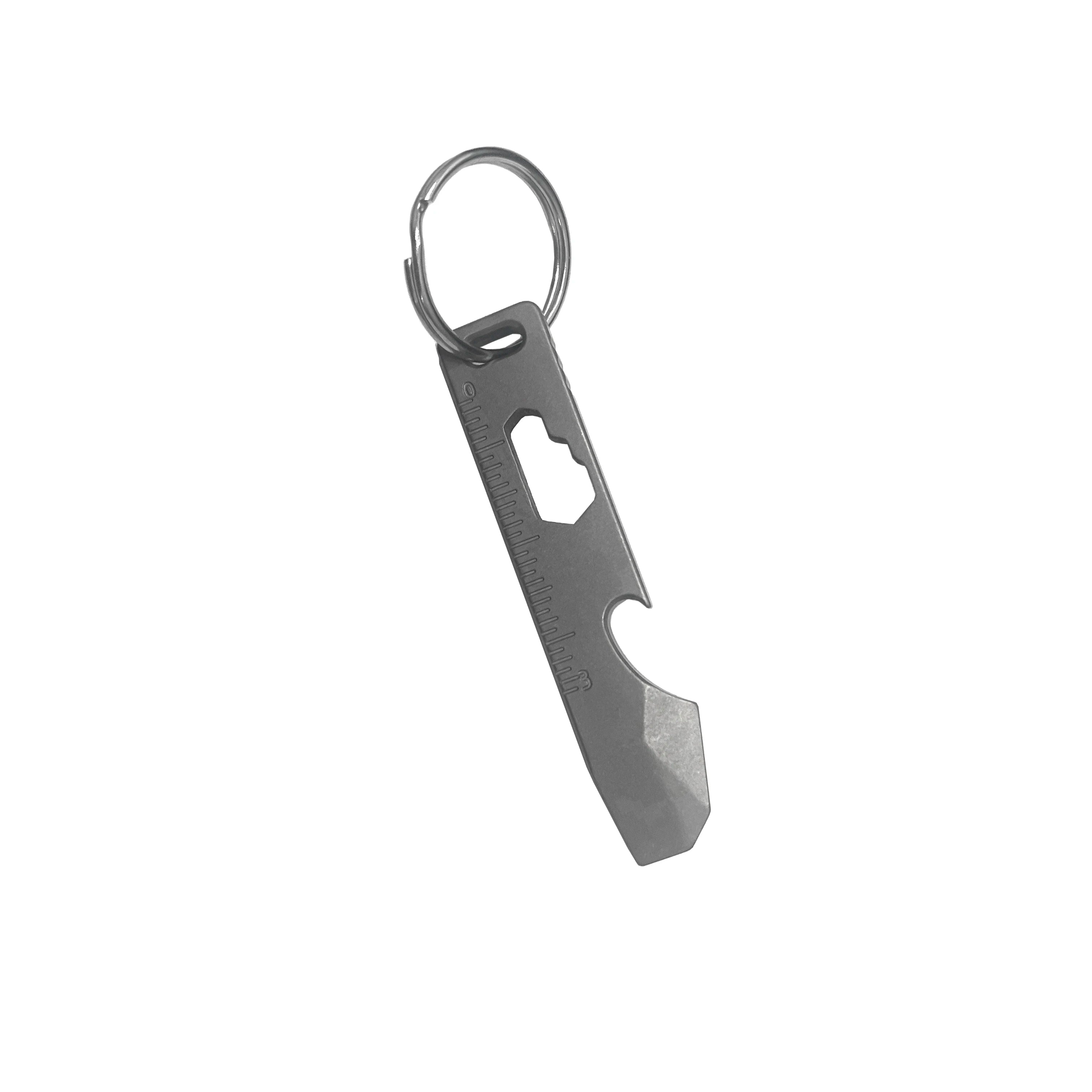 Mini Titanium Alloy Crowbar EDC Portable Open Tool Bottle Opener Open Box Gadget Keychain Pendant