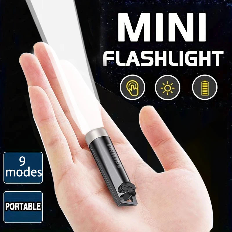 2025 NEW SFL1121 EDC Flashlight LED Rechargeable Mini EDC Keychain Flashlights Camping Lamp for Hiking Self Defense