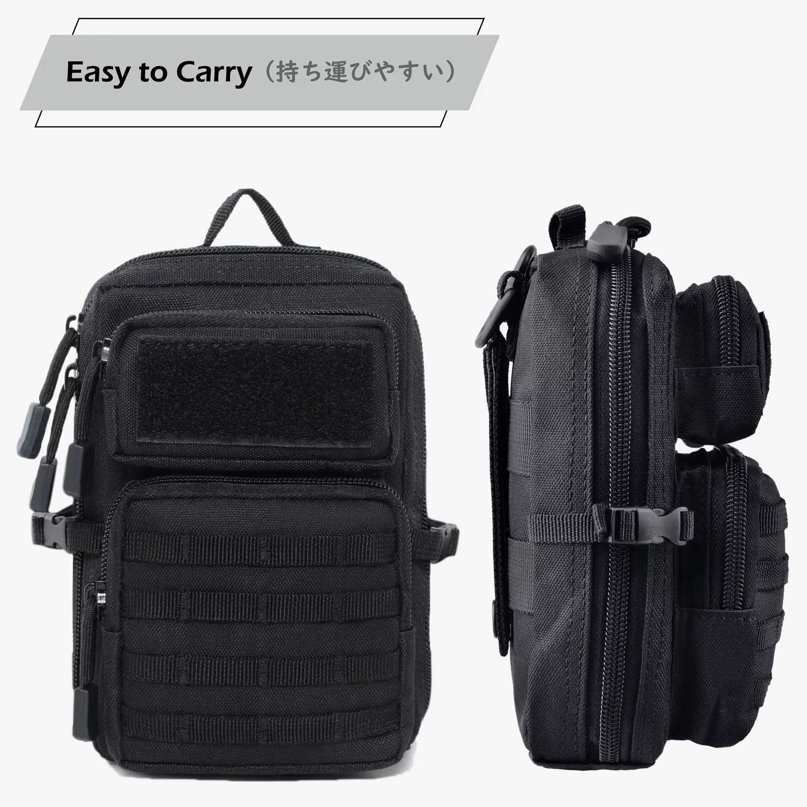 Tactical Molle Utility Pouch, Phone Tool Waist Bag Medical EDC IFAK Pack Mini Design of 3-Day Backpack for Hiking Fishing
