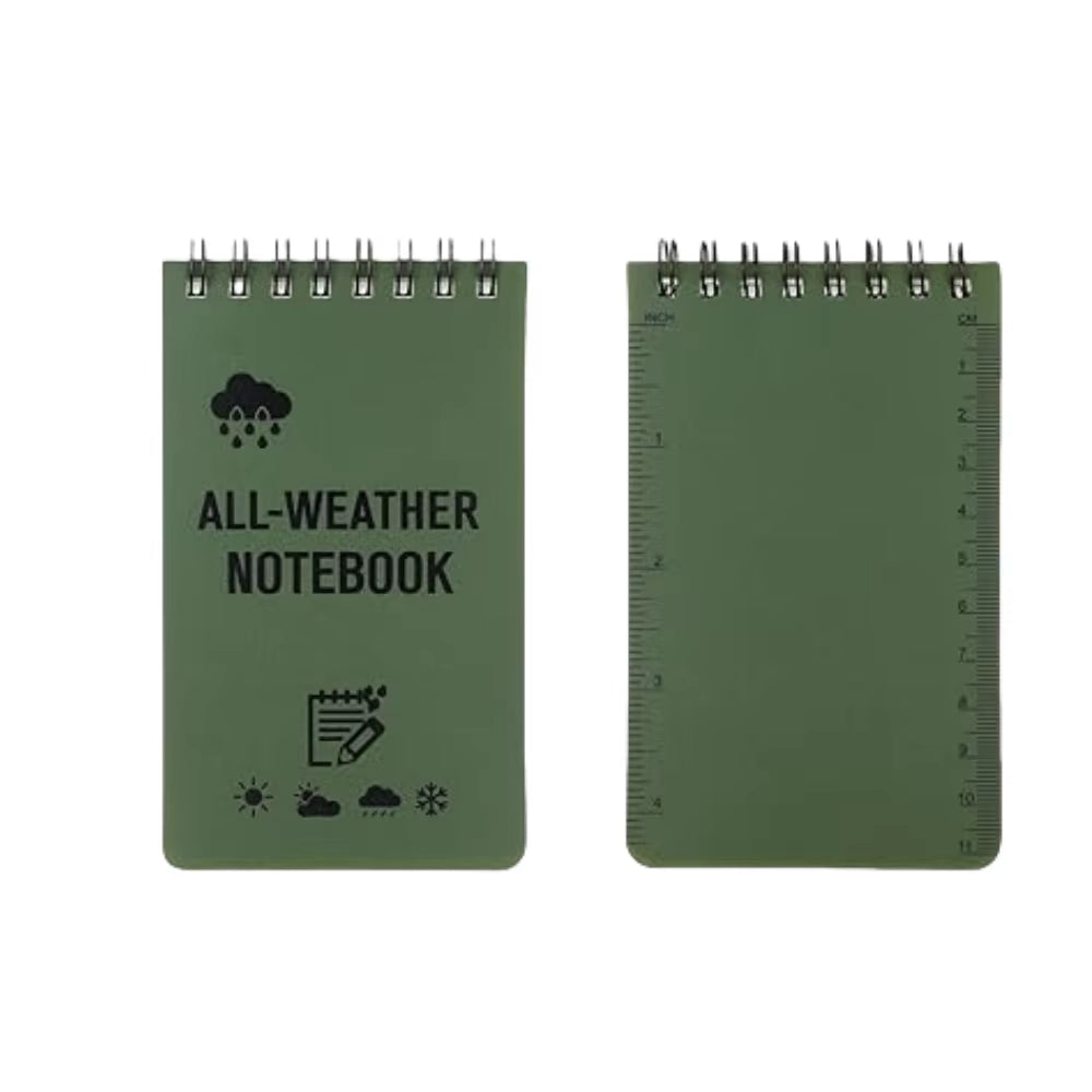 Waterproof Pocket Notebook Tactical All Weather Pocket Notepads with Lined Pages, Spiral Notebook Mini Memo Pad Note Pads