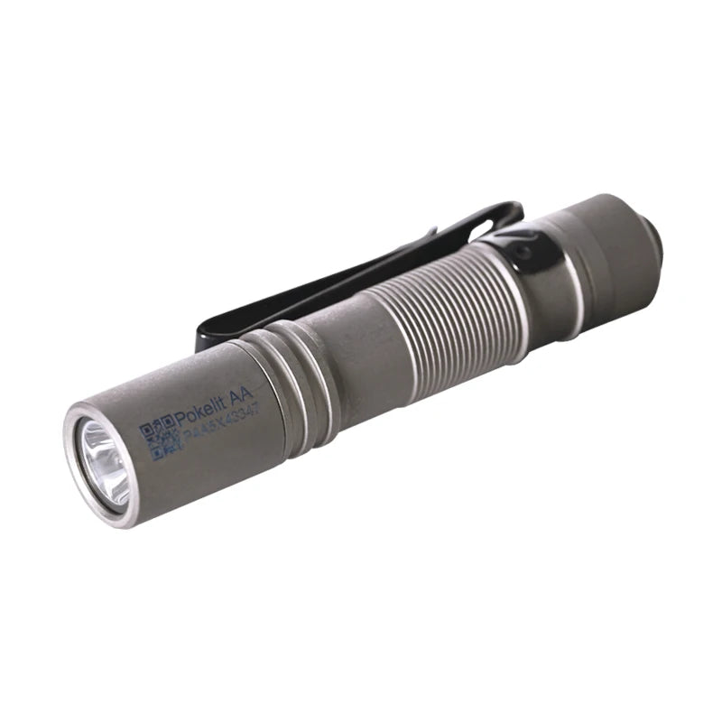 Pokelit AA Titanium EDC Flashlight 1000 Lumens 114 Meters 14500 Rechargeable Battery Flashlight Compact Size Daily EDC