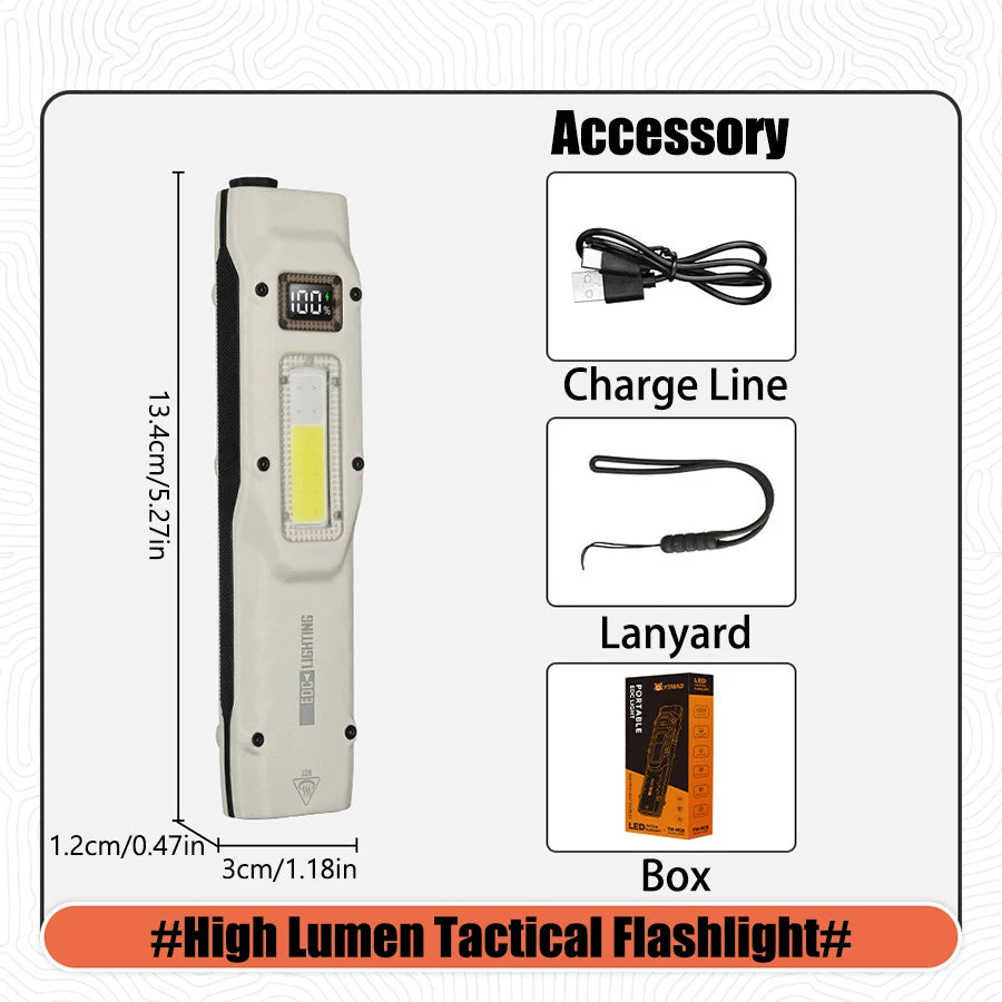 M28 Multifunctional Rechargeable Tactical EDC Flashlight Portable Waterproof Outdoor Torch for Camping Hunting Fishing