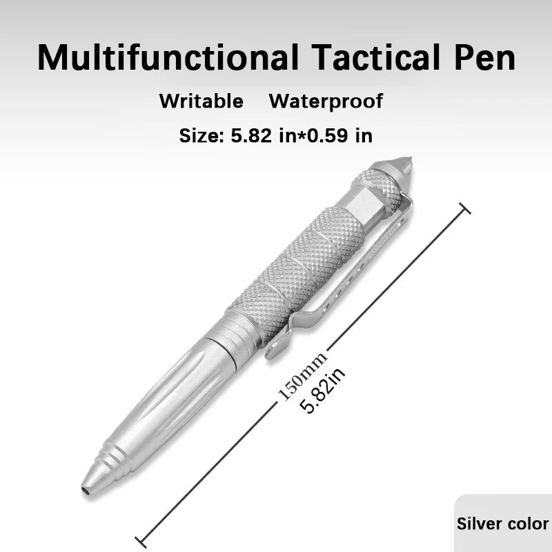 Multifunctional Tactical Pen Outdoor Portable Tungsten Steel Protective Window Pen Men'S Women'S Wolf Pen Body Pen